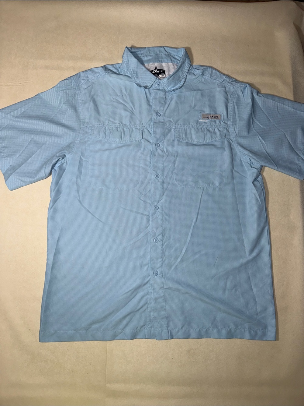 Habit Light Blue Short-Sleeve Casual Button-Down Shirt